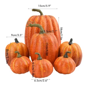 7PCS Simulation Pumpkin Model Artificial Pumpkin Decoration